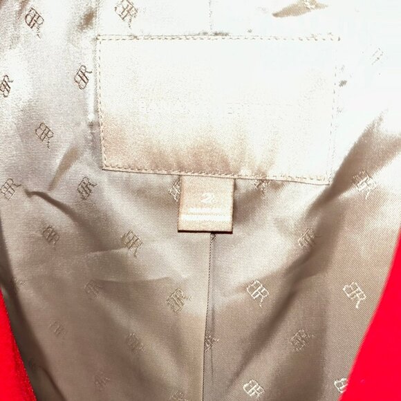 Banana Republic ASNEW Red Holiday Christmas classic career 2 button blaz… - Picture 3 of 3